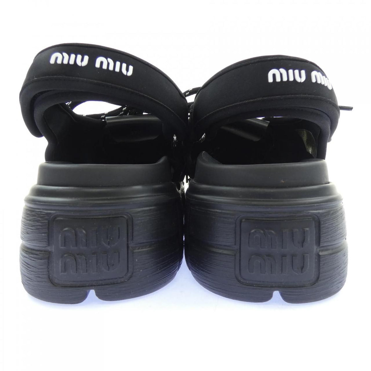 Miu Miu Lace-up Chunky Neo Spoon Sandals — view 5