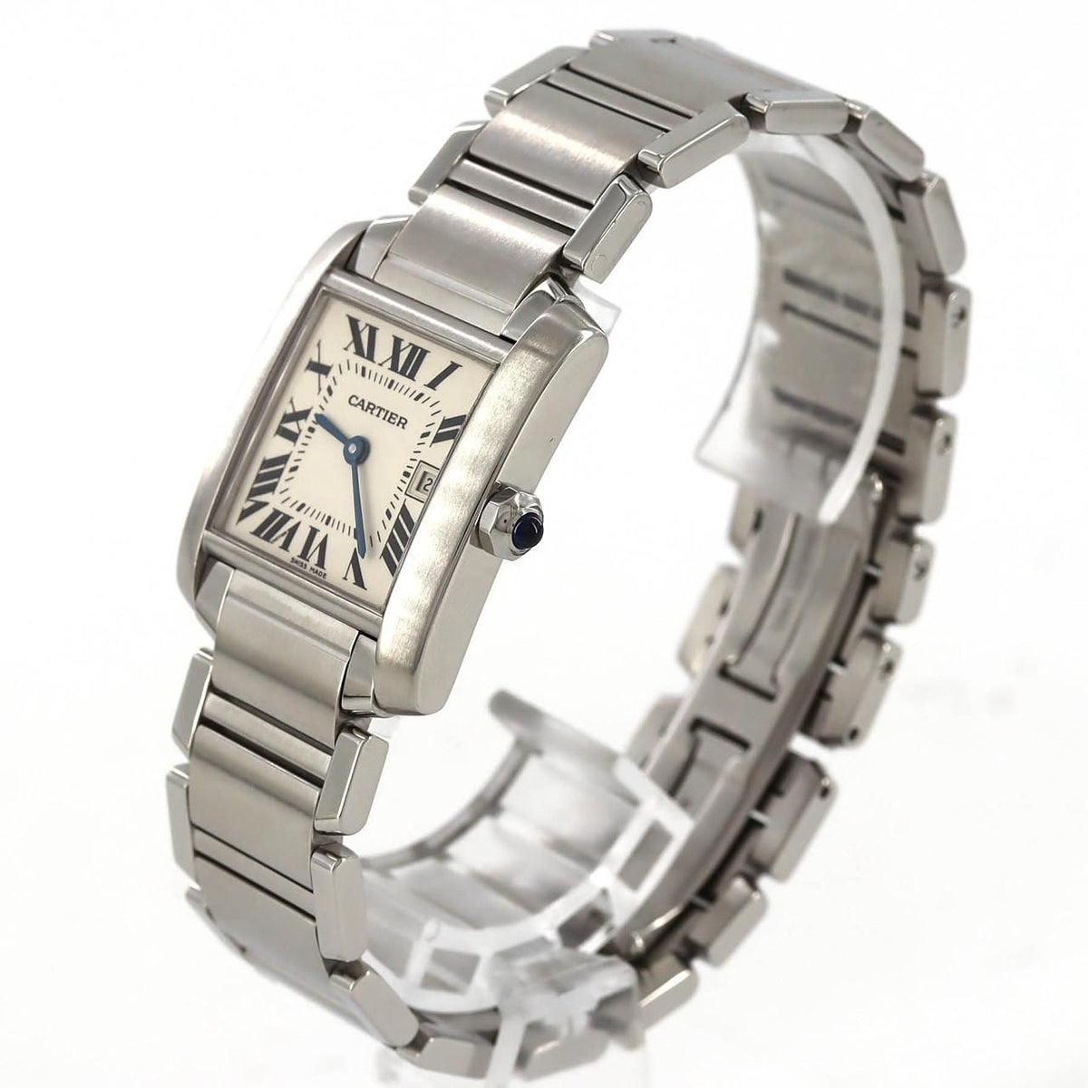 Cartier Tank Francaise MM Date SS Quartz Watch — view 2