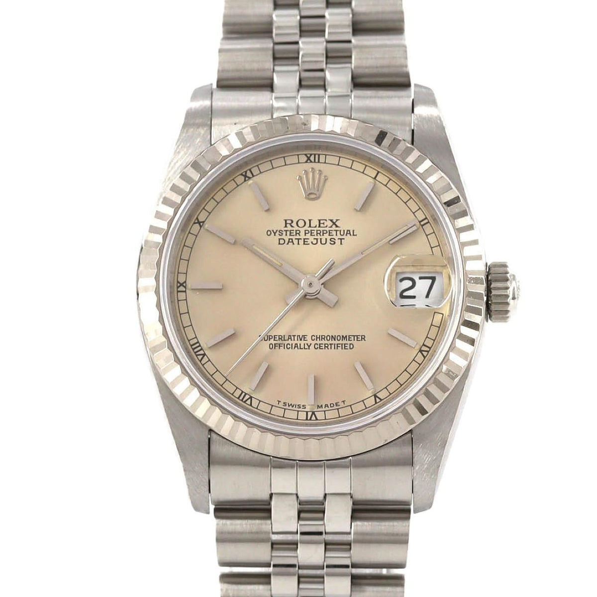 Rolex Datejust Stainless Steel White Gold Automatic