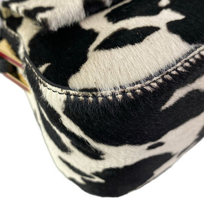 Fendi Shoulder Bag Mamma Bucket White Black Leather — view 6