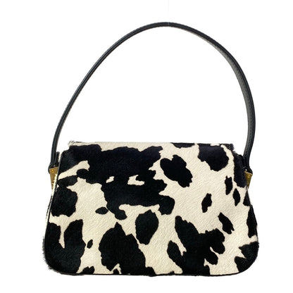 Fendi Shoulder Bag Mamma Bucket White Black Leather — view 3