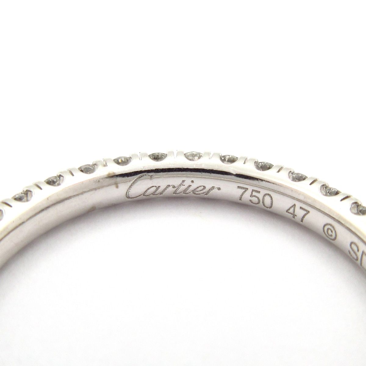 Cartier Ring 47 Full Eternity Etincelle de Cartier 18k White Gold Diamond — view 5