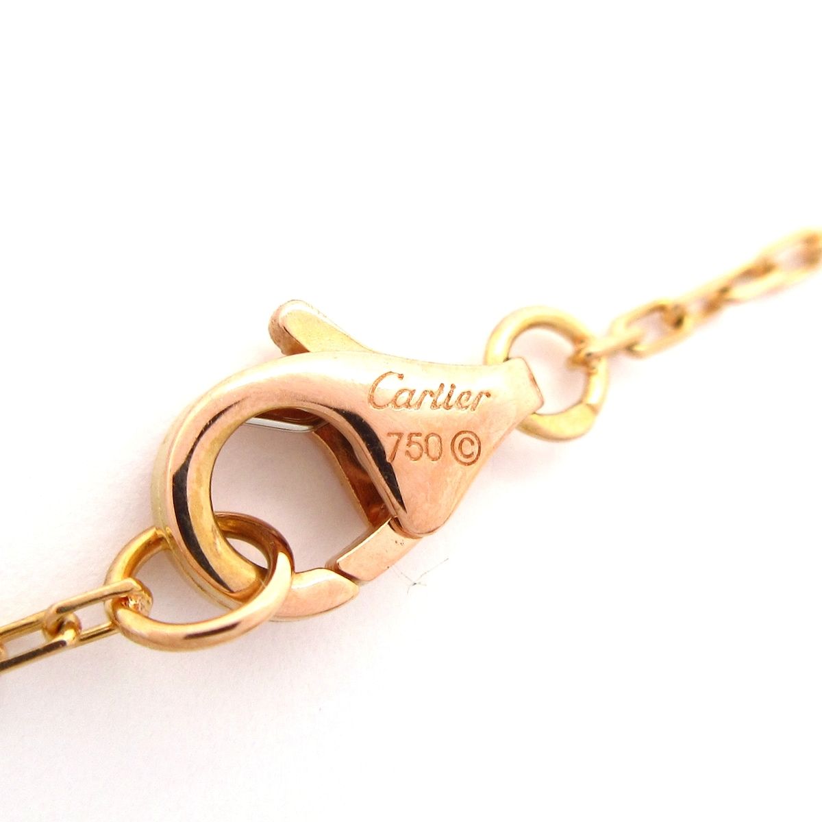 Cartier Necklace Logo Double C 18k Pink Gold Diamond — view 5