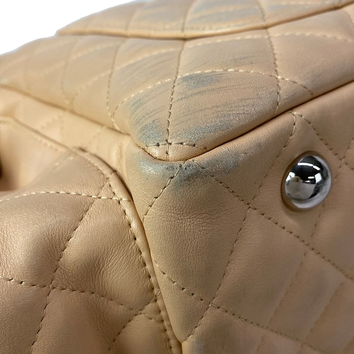 Chanel Shoulder Bag Cambon Line Multi Pocket Beige Black Silver — view 8