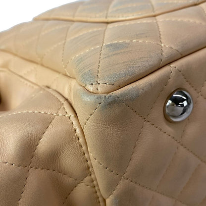 Chanel Shoulder Bag Cambon Line Multi Pocket Beige Black Silver — view 8