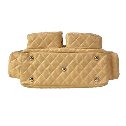 Chanel Shoulder Bag Cambon Line Multi Pocket Beige Black Silver — view 5