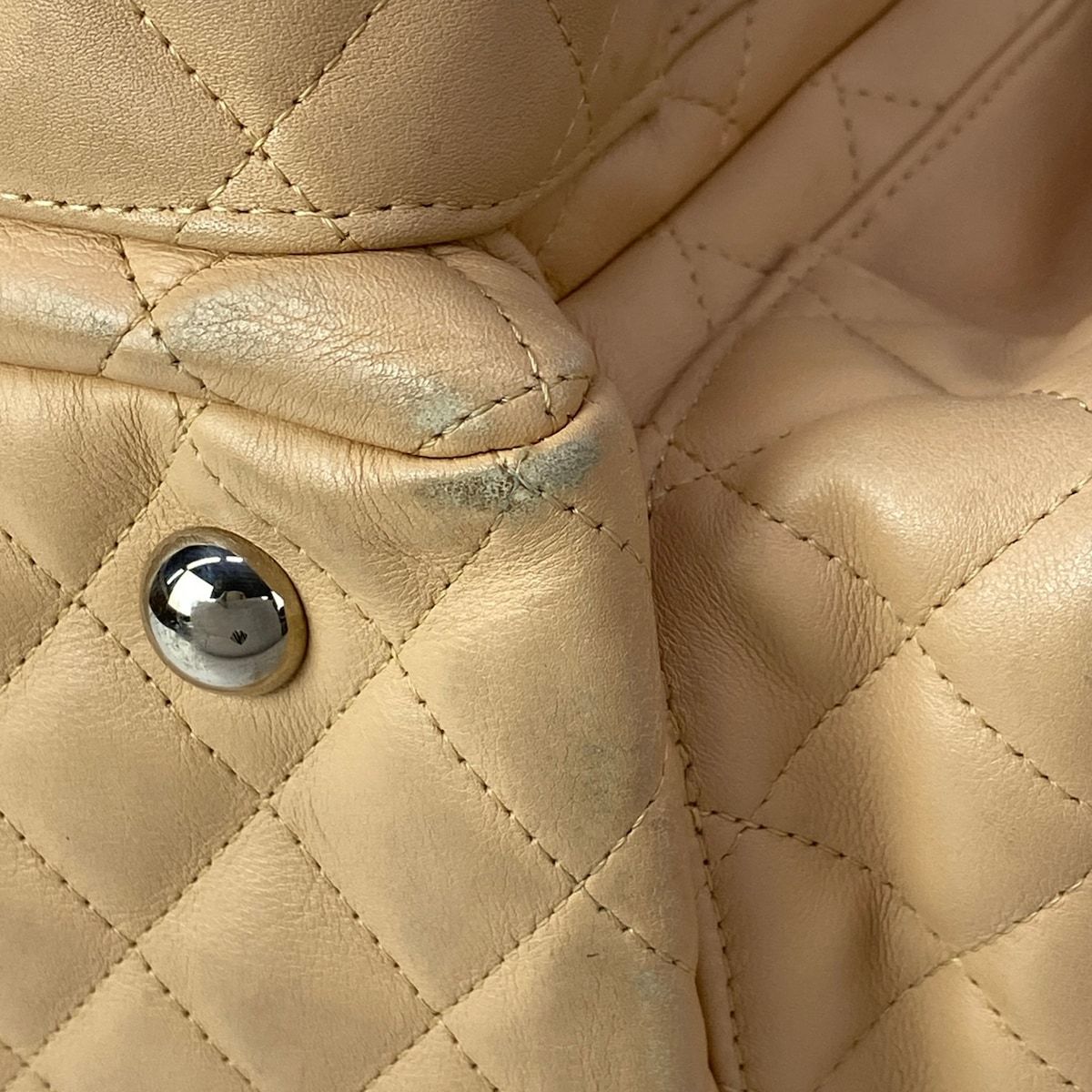 Chanel Shoulder Bag Cambon Line Multi Pocket Beige Black Silver — view 7