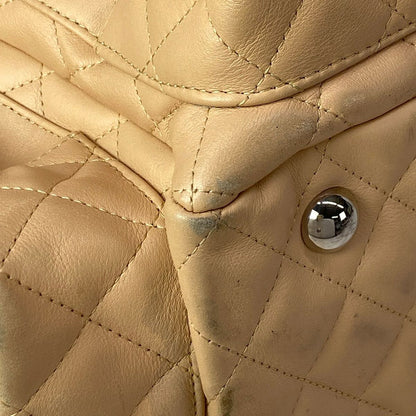 Chanel Shoulder Bag Cambon Line Multi Pocket Beige Black Silver — view 6