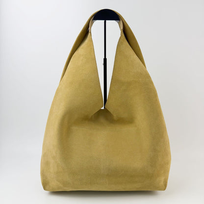 Loewe Anagram Perforated Dot Shoulder Bag Tote Suede Leather Mustard Multicolor — view 2