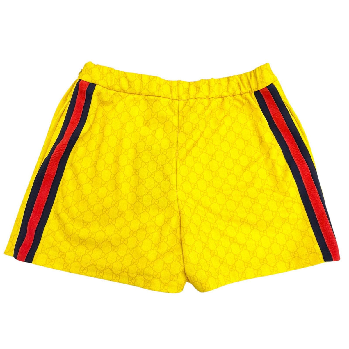 Gucci GG Pattern Web Stripe Skirt Style Shorts Yellow — view 2