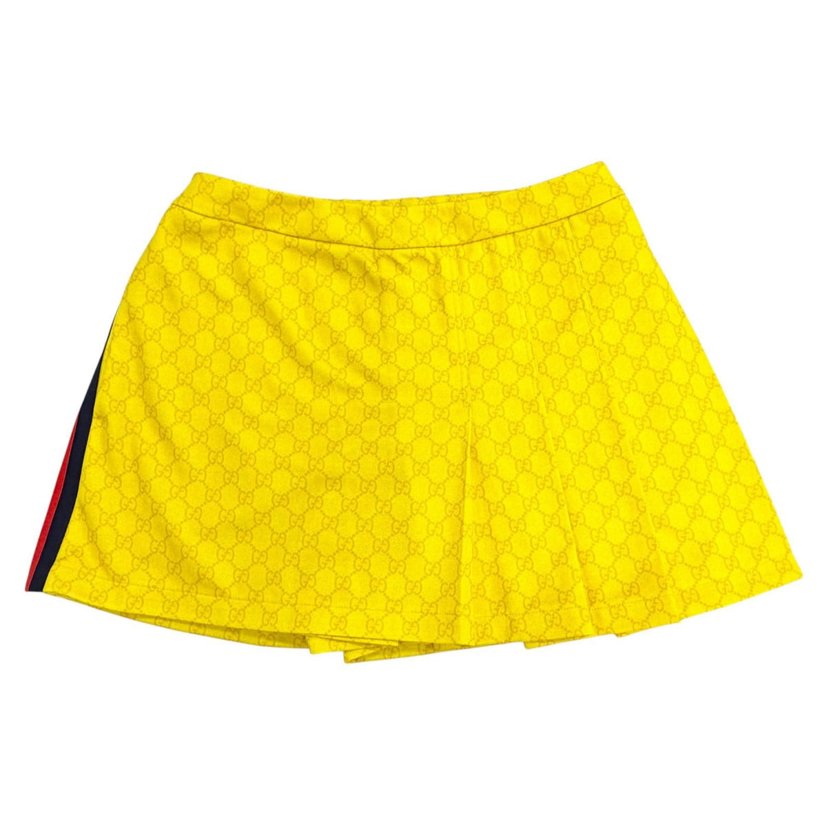 Gucci GG Pattern Web Stripe Skirt Style Shorts Yellow