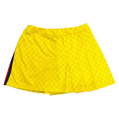 Gucci GG Pattern Web Stripe Skirt Style Shorts Yellow