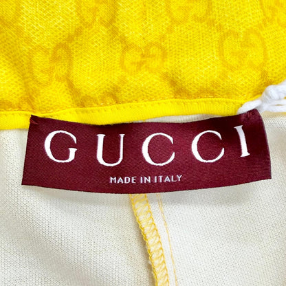 Gucci GG Pattern Web Stripe Skirt Style Shorts Yellow — view 6