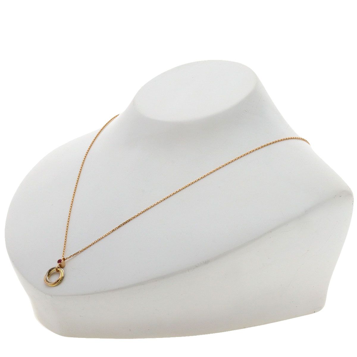 Cartier Baby Trinity Pink Sapphire Necklace — view 4