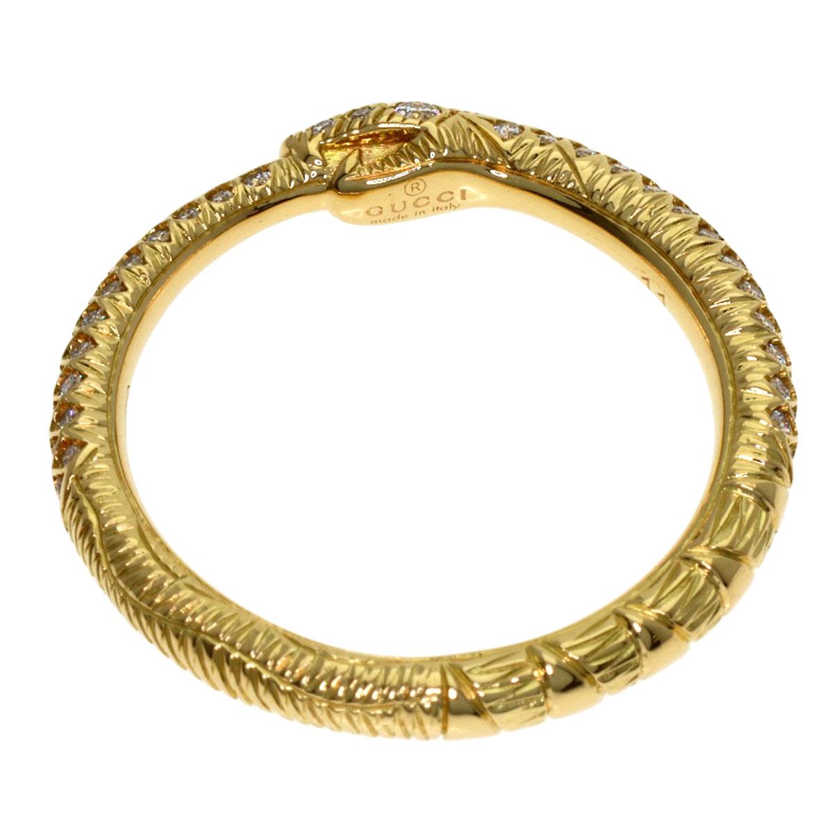 Gucci Ouroboros Half Diamond Ring 18k Yellow Gold — view 4