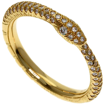 Gucci Ouroboros Half Diamond Ring 18k Yellow Gold