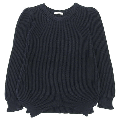 Celine Phoebe Philo Era Knit Sweater Long Sleeve Top Cotton Navy S