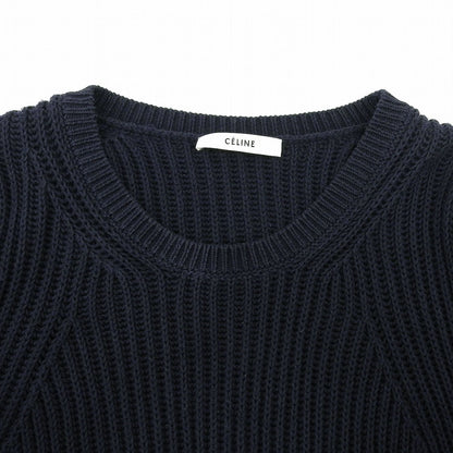 Celine Phoebe Philo Era Knit Sweater Long Sleeve Top Cotton Navy S — view 8
