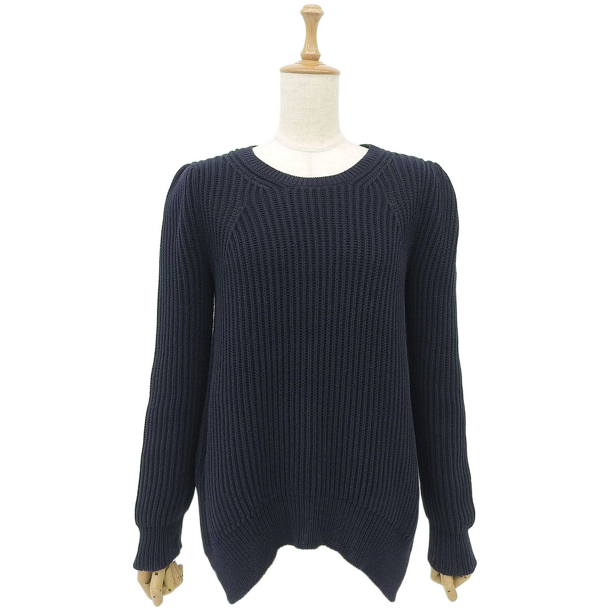 Celine Phoebe Philo Era Knit Sweater Long Sleeve Top Cotton Navy S — view 2
