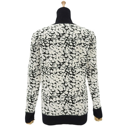 Celine Phoebe Philo Era Knit Sweater Long Sleeve High Neck All Over Print Top S — view 3