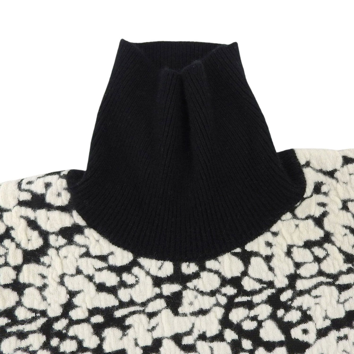 Celine Phoebe Philo Era Knit Sweater Long Sleeve High Neck All Over Print Top S — view 6
