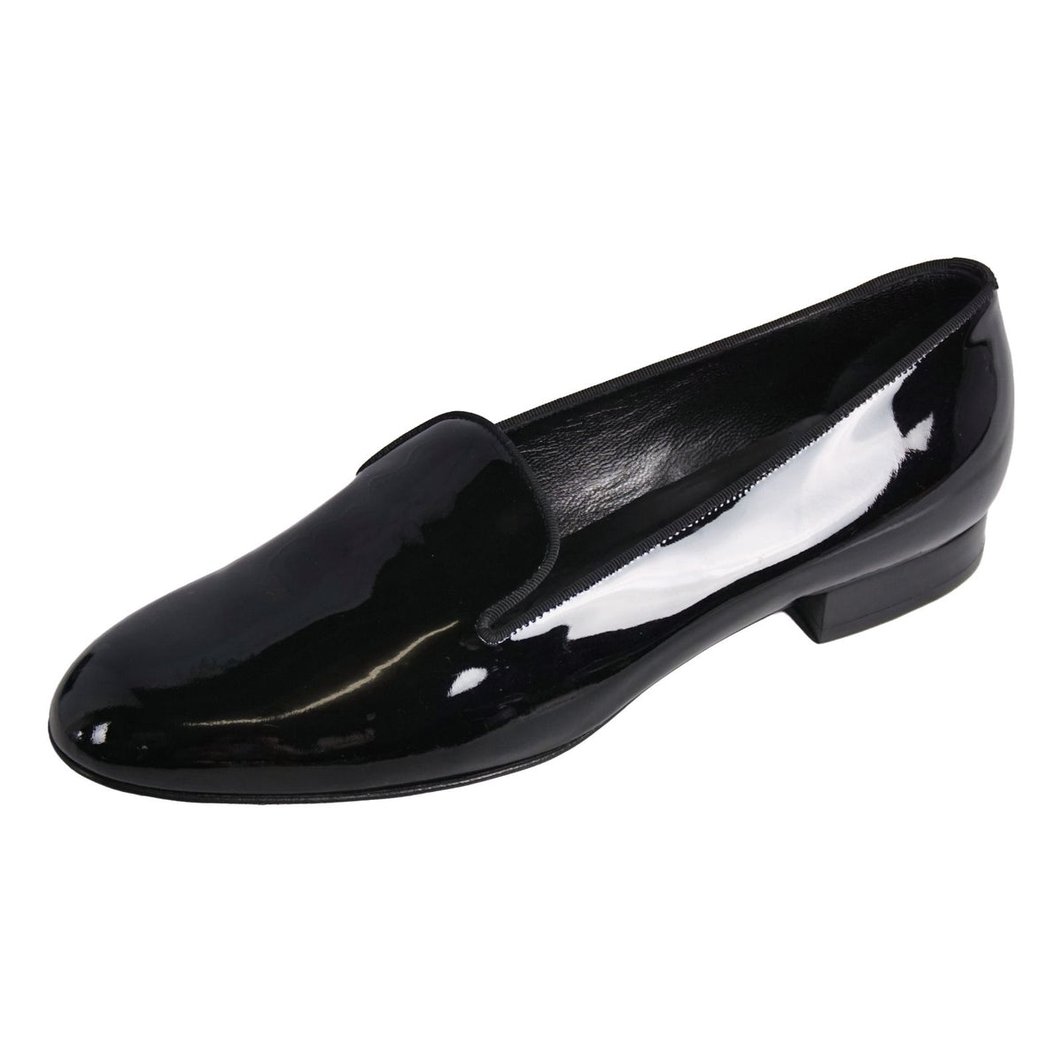 Saint Laurent Loafers Opera Shoes Leather Patent Black