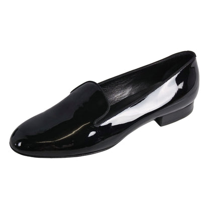 Saint Laurent Loafers Opera Shoes Leather Patent Black