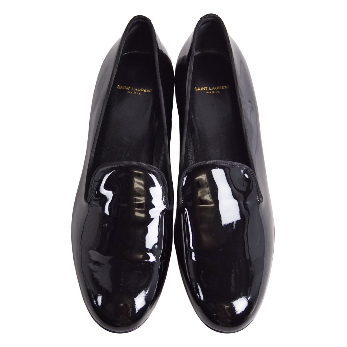 Saint Laurent Loafers Opera Shoes Leather Patent Black — view 4
