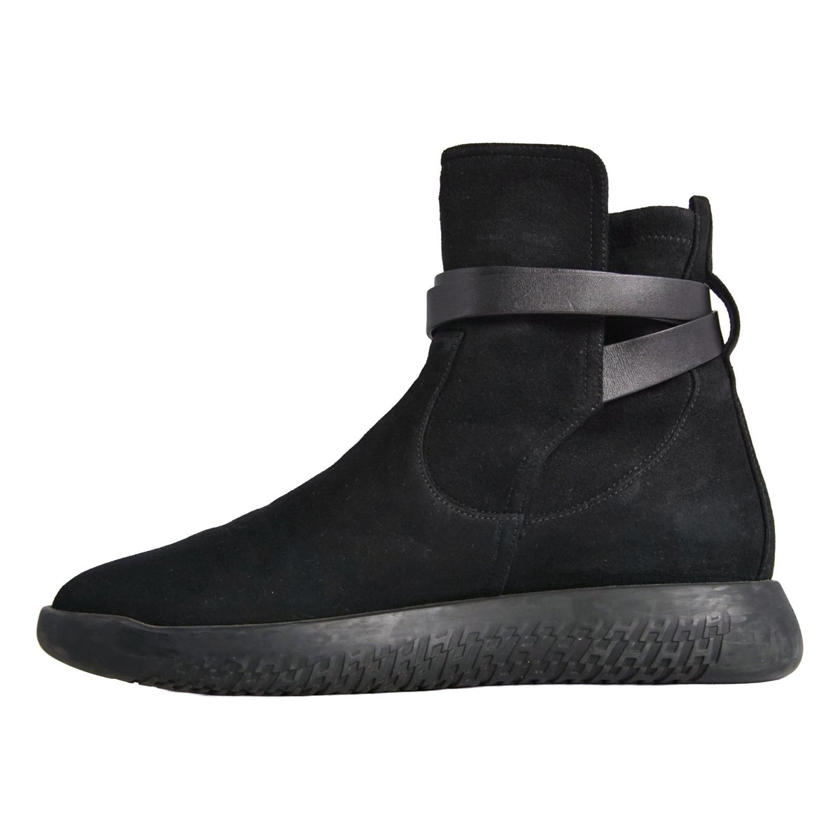 Hermes Boots Short Shoes Suede Leather Black — view 7