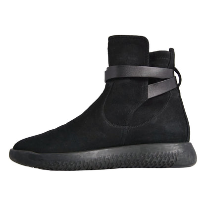 Hermes Boots Short Shoes Suede Leather Black — view 7
