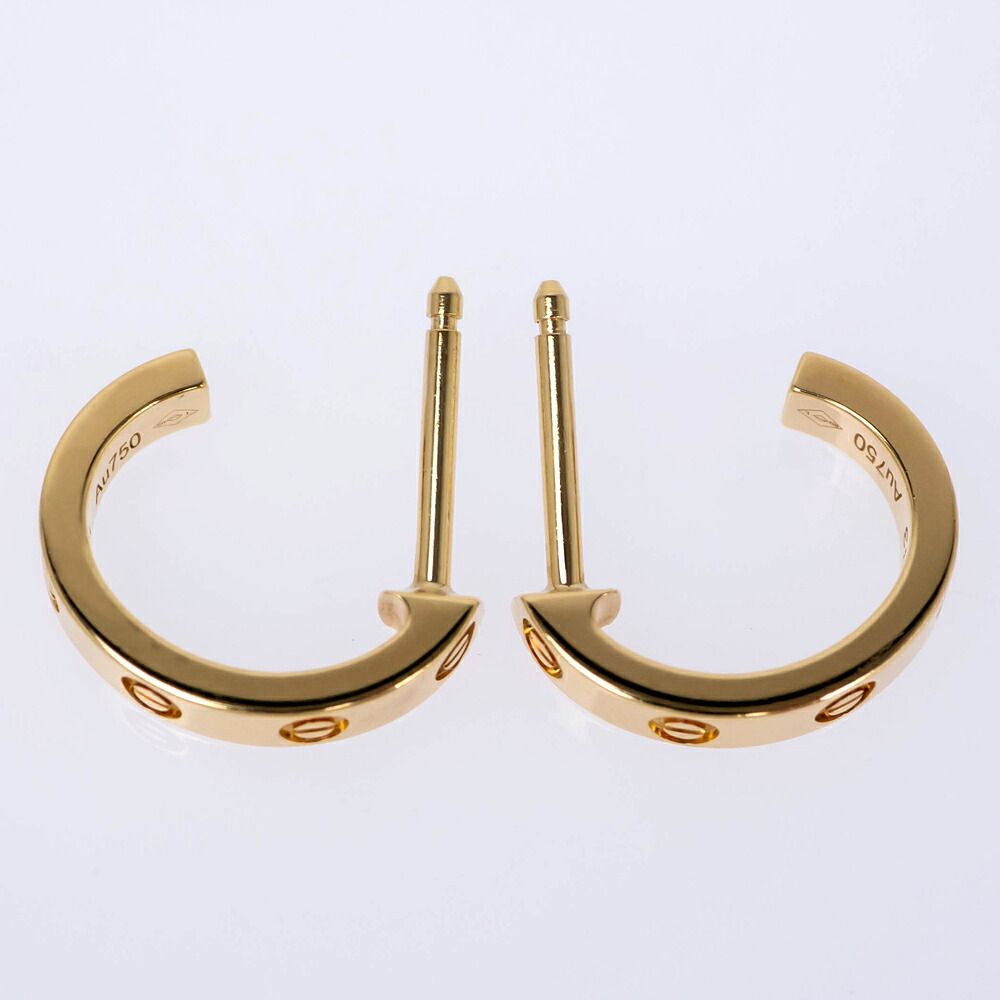 Cartier Love Hoop Earrings Small Model Gold — view 7