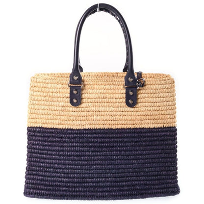Balenciaga Tote Bag Basket Raffia Leather Bicolor Beige Purple — view 2