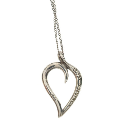 Tiffany & Co Leaf Heart Pendant Chain 925 Sterling Silver — view 3