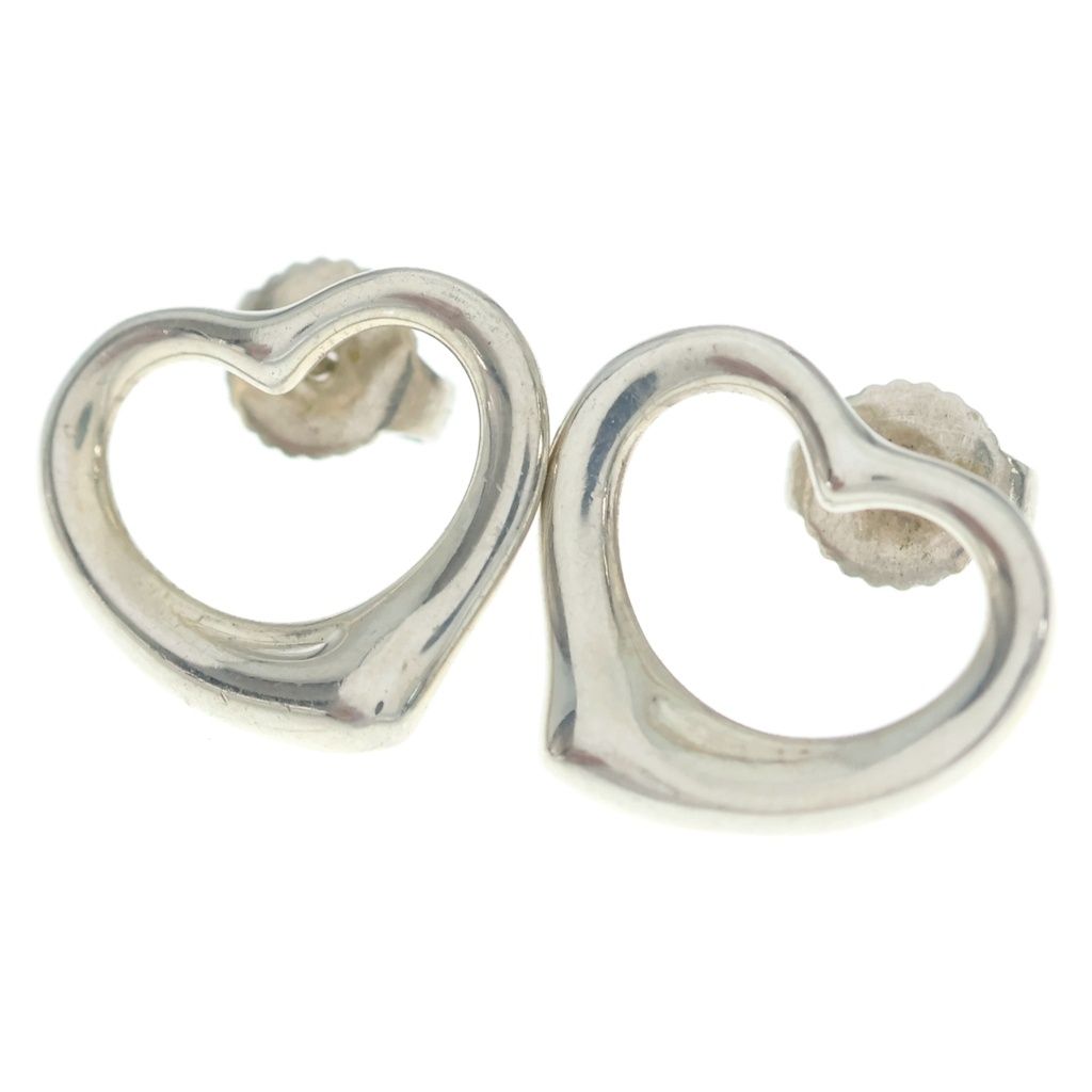 Tiffany & Co Open Heart Earrings Elsa Peretti 925 Sterling Silver