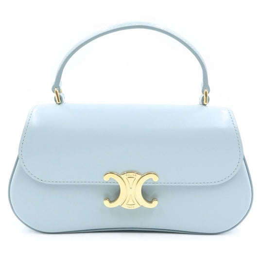 Celine Teen Laura 2-Way Shoulder Bag Light Blue Leather