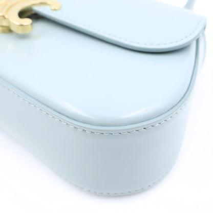 Celine Teen Laura 2-Way Shoulder Bag Light Blue Leather — view 5
