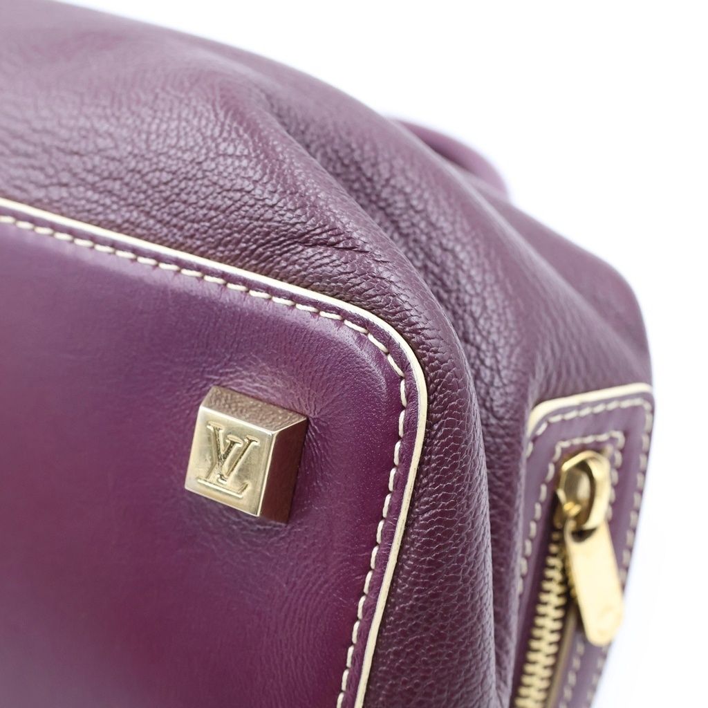 Louis Vuitton Suhali L'ingenieux PM Prunne Boston Bag Purple Leather Gold — view 5