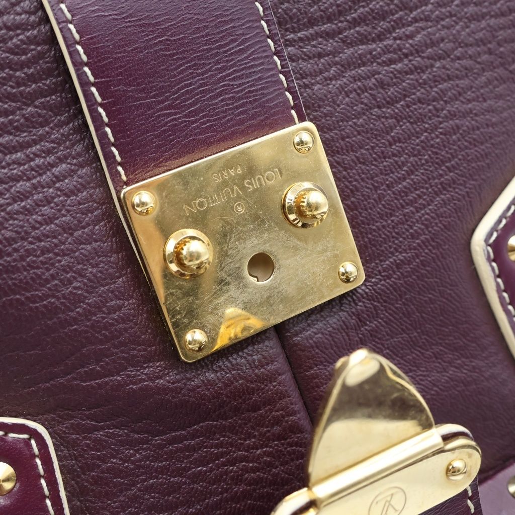 Louis Vuitton Suhali L'ingenieux PM Prunne Boston Bag Purple Leather Gold — view 7