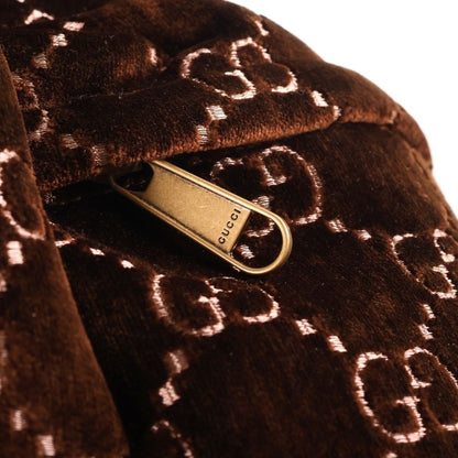 Gucci GG Velvet Medium Backpack Brown — view 7