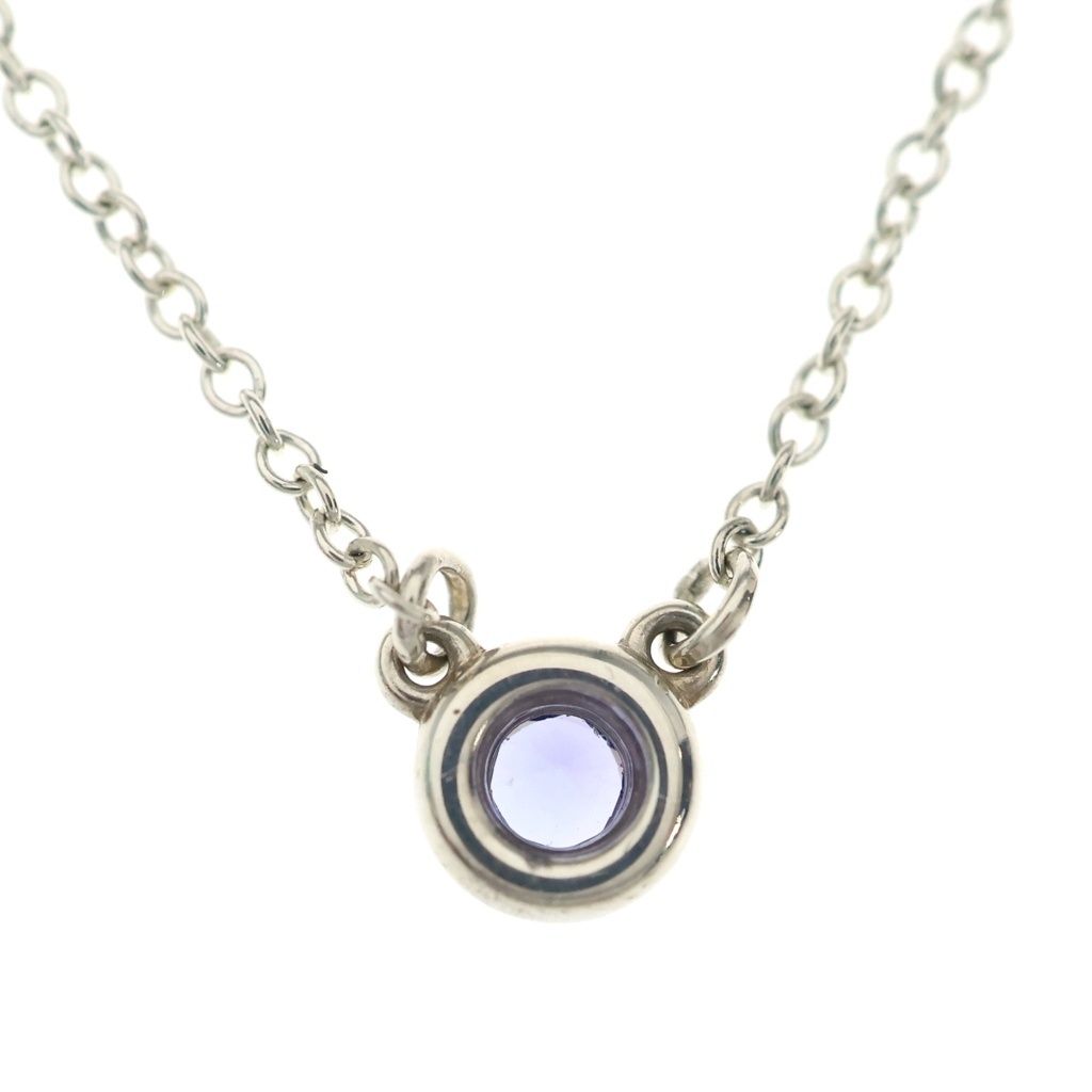 Tiffany & Co by the Yard Sapphire Pendant Chain Silver Purple — view 3