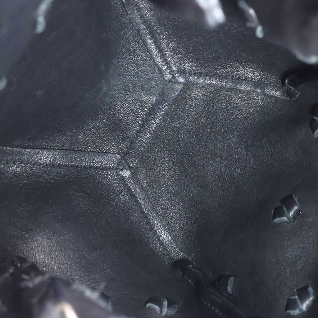 Saint Laurent Paris Fringe Bag Lauren Logo Design Leather Back Black — view 8
