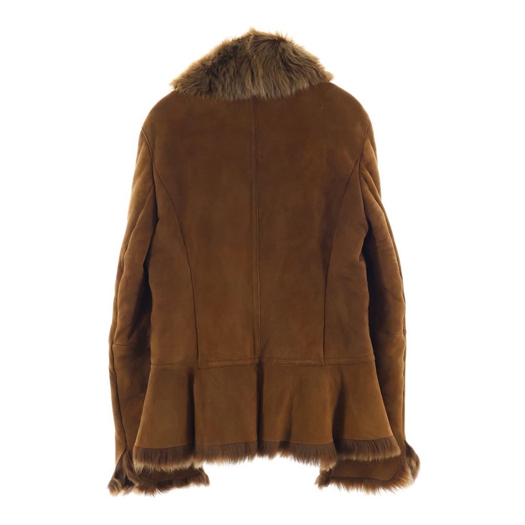 Max Mara Shearling Mid Length Coat Brown — view 2