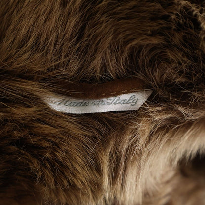 Max Mara Shearling Mid Length Coat Brown — view 7