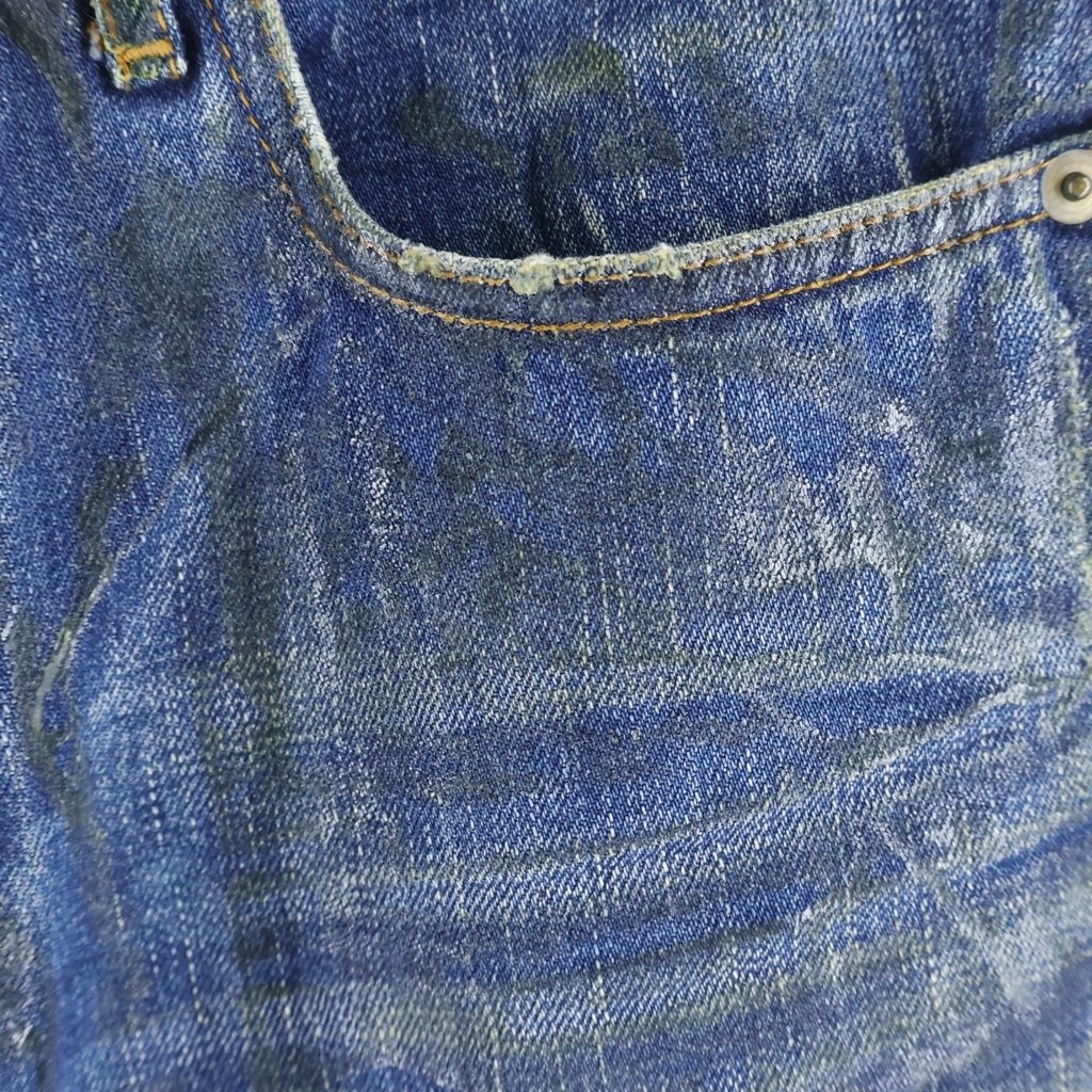 Dior Homme Luster Coating Claw Denim Pants Indigo — view 4
