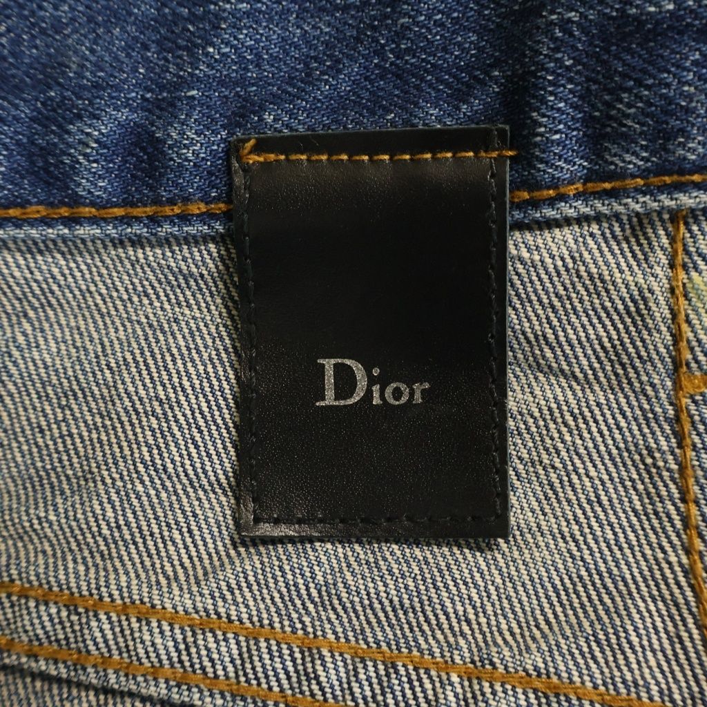 Dior Homme Luster Coating Claw Denim Pants Indigo — view 7