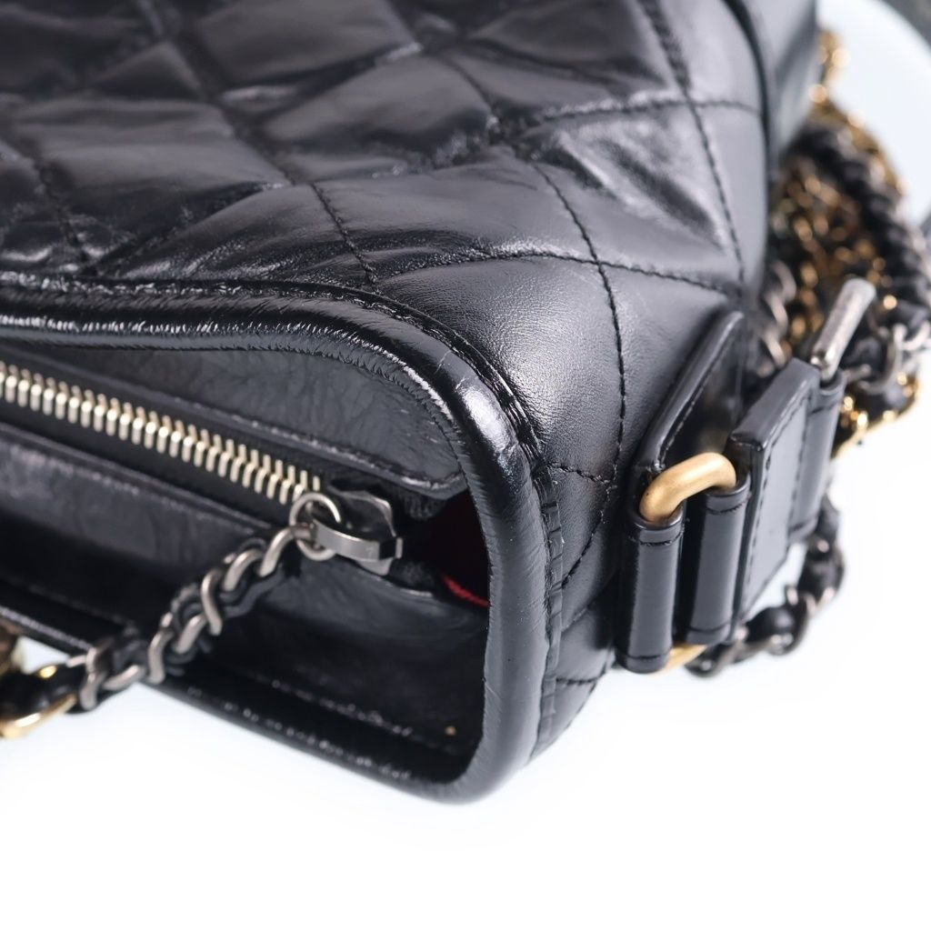 Chanel Gabrielle de Chanel Small Hobo Chain Shoulder Bag Black Vintage Calfskin — view 6