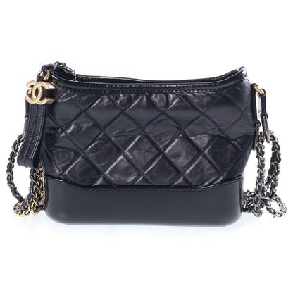 Chanel Gabrielle de Chanel Small Hobo Chain Shoulder Bag Black Vintage Calfskin
