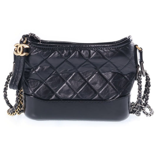 Chanel Gabrielle de Chanel Small Hobo Chain Shoulder Bag Black Vintage Calfskin