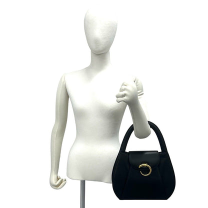 Cartier Vintage Panthere Leather Handbag Black — view 2
