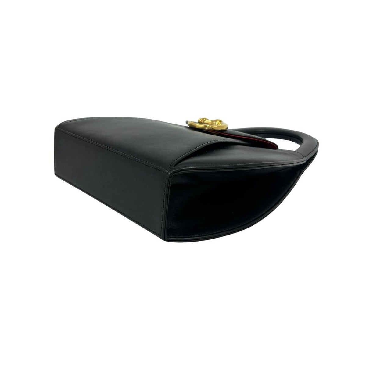 Cartier Vintage Panthere Leather Handbag Black — view 8